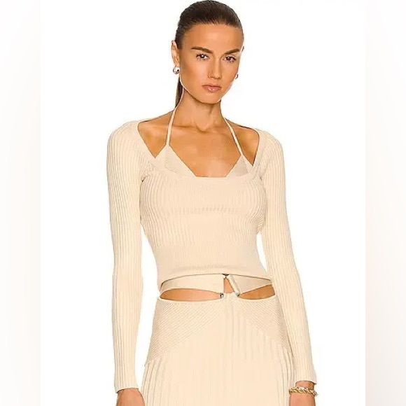 Jonathan Simkhai Tops - Simkhai Jayline Top in Almond